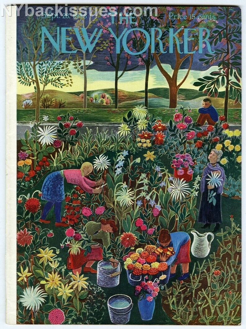 New Yorker magazine September 28 1946 exotic flower garden W.H. Auden NEAR  MINT