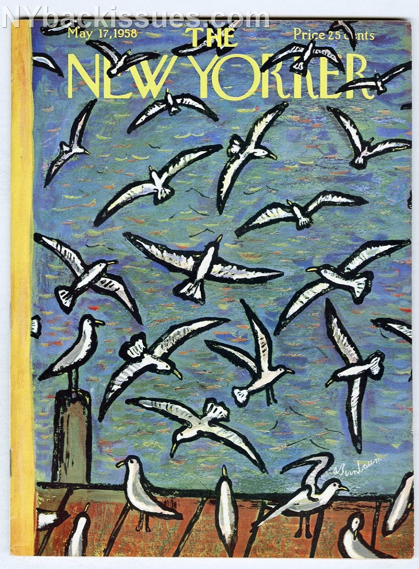 New Yorker magazine May 17 1958 seagulls dock Penelope Mortimer VFNM