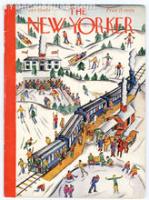 Load image into Gallery viewer, New Yorker magazine January 23 1937 ski train James Thurber Frank Sullivan
