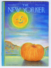 Load image into Gallery viewer, New Yorker magazine November 3 1975 Halloween pumpkin sun Katie Louchheim Updike
