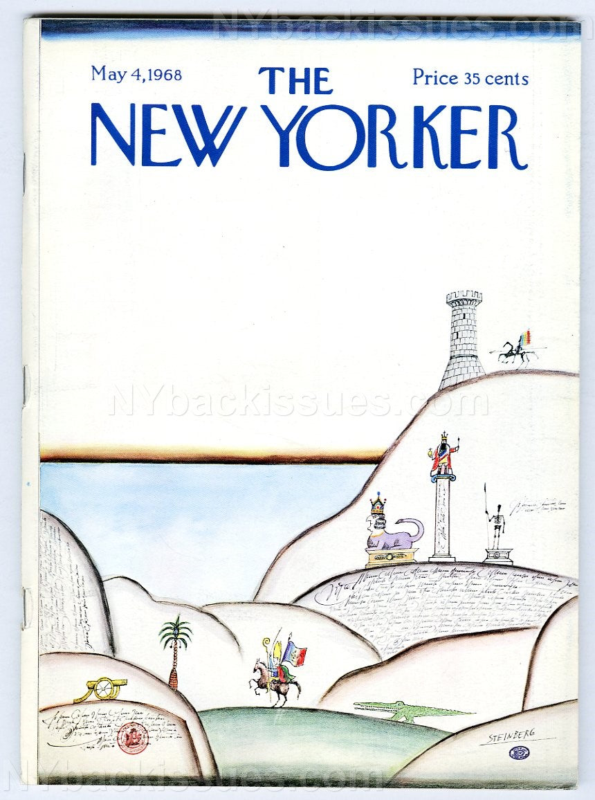 New Yorker magazine May 4 1968 Saul Steinberg chess cover Donald Barthelme3 1951 Charles Addams Family Albert Halper VF