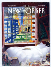 Load image into Gallery viewer, New Yorker magazine November 24 1997 Sempe sleeping cat NYC complete NM NO LABEL
