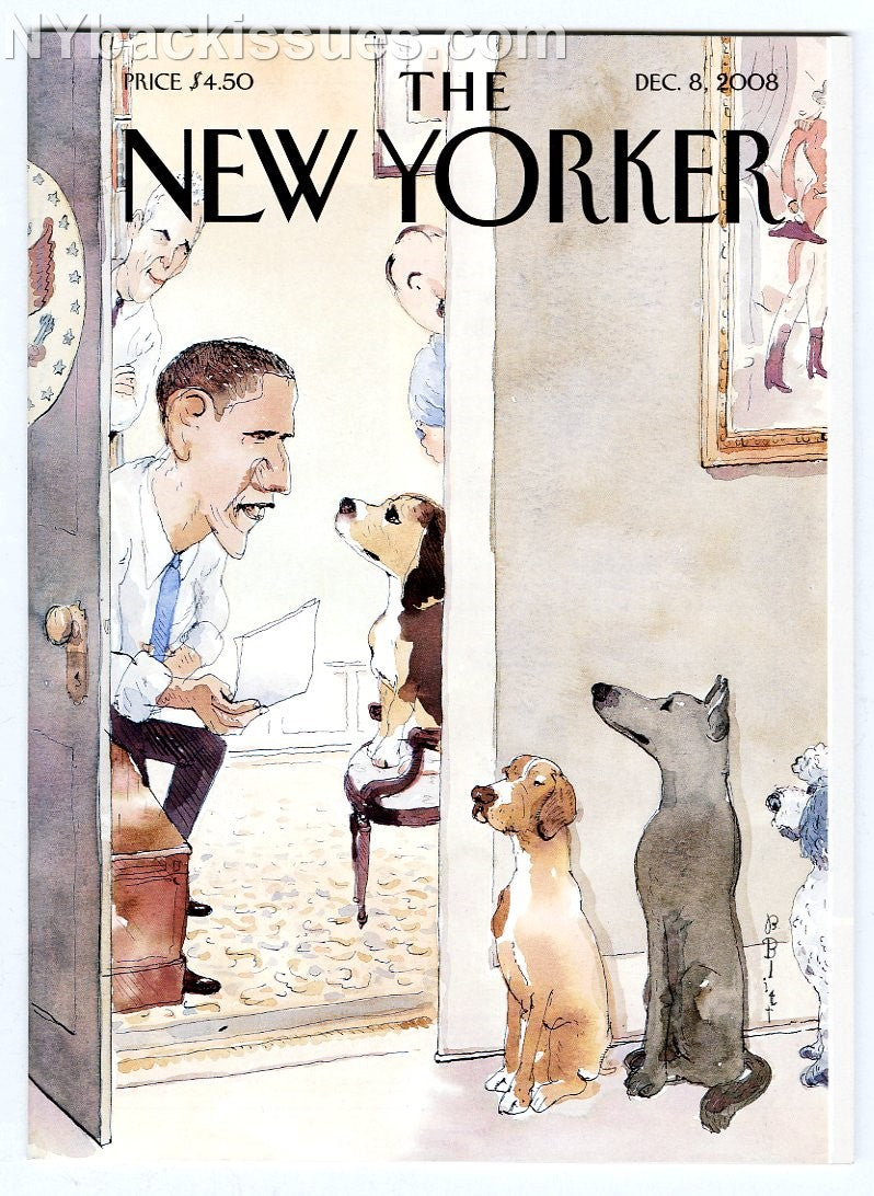 New Yorker magazine December 8 2008 Obama dog auditions complete NM no label or UPC code