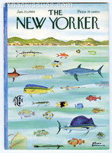 Load image into Gallery viewer, New Yorker magazine January 20 1968 Charles Addams exotic fish Arturo Vivante
