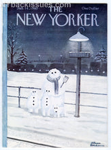 Load image into Gallery viewer, New Yorker magazine January 14 1980 Charles Addams snowman family William Pfaff
