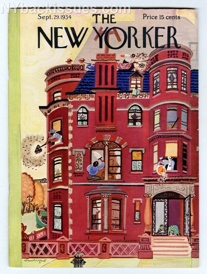 New Yorker magazine September 29 1934 NYC brownstone James Thurber Hannah Lees