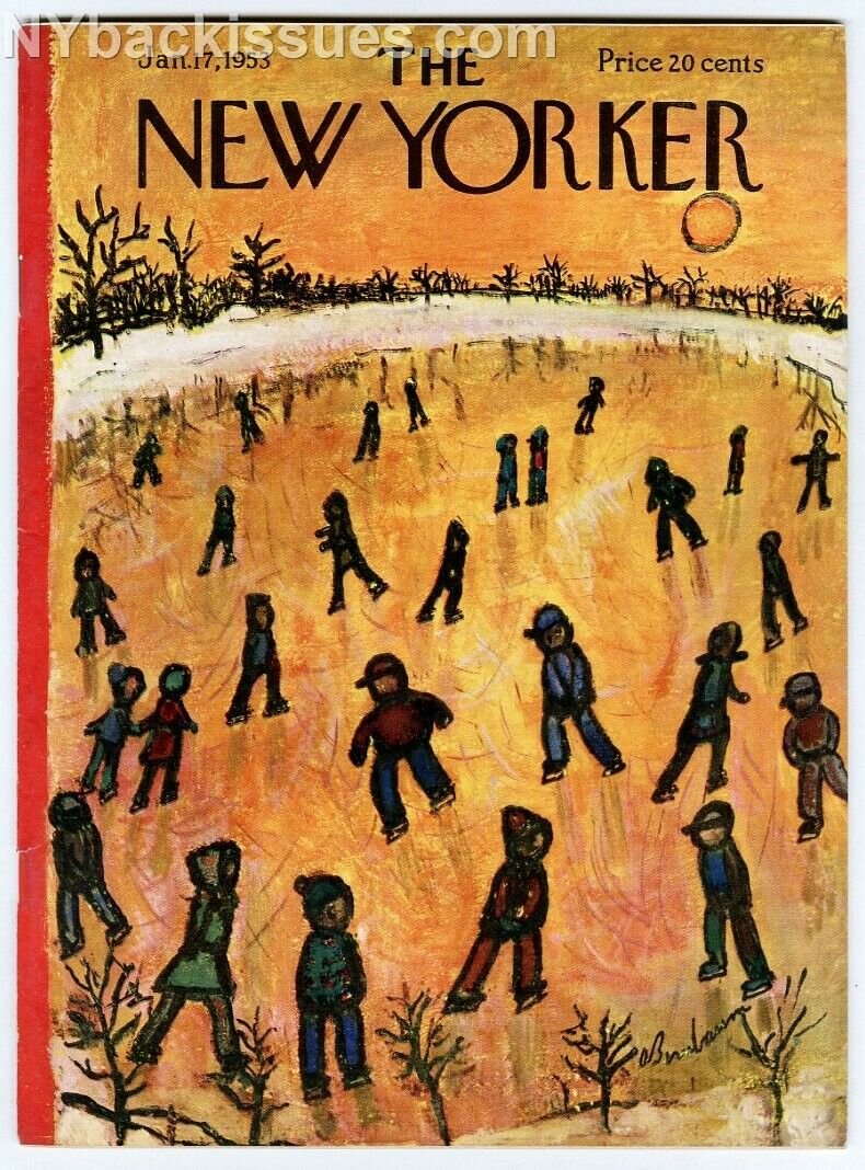 New Yorker magazine January 17 1953 Louis Auchincloss ice skating MINT