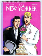 Load image into Gallery viewer, New Yorker magazine June 13 1994 gay marriage men wedding cake
