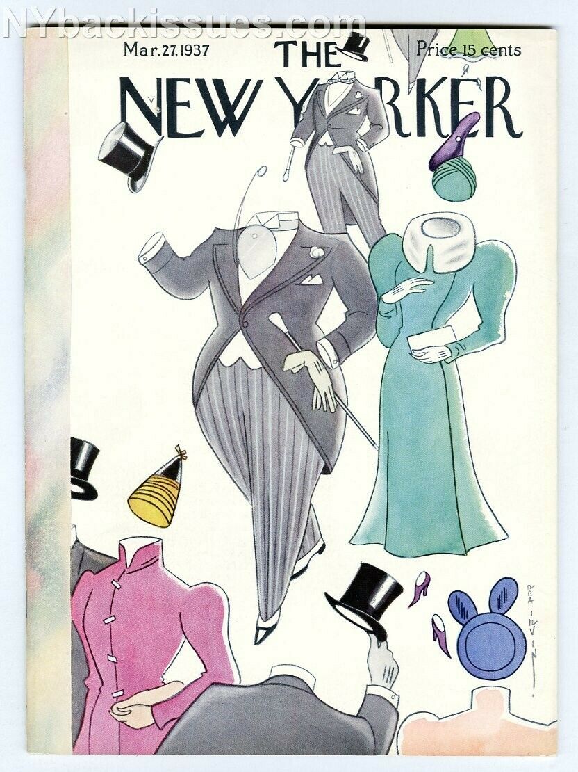 New Yorker magazine March 27 1937 Therese Lewis Gerold Frank NEAR MINT